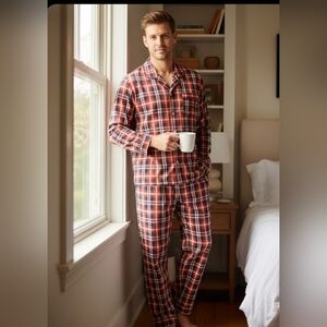 J.Crew Size XL Plaid Red and Blue Pajama Set